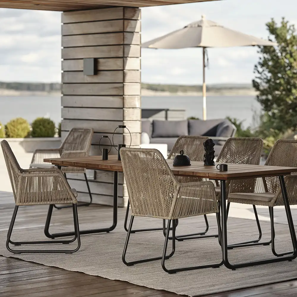 Brafab, Nolli Esstisch 90x225 cm schwarz/teak