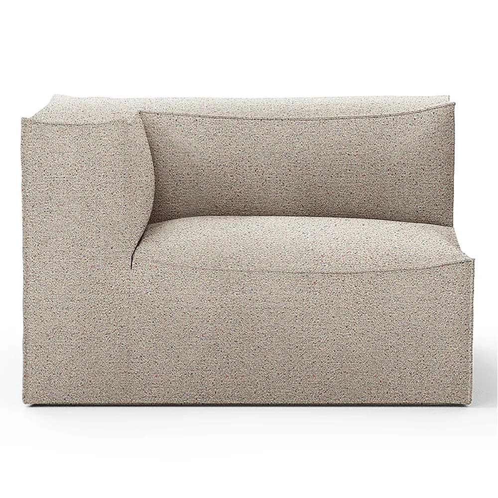 Ferm Living, Catena Sofa Armrest Left L400 Confetti Bouclé - Light Grey
