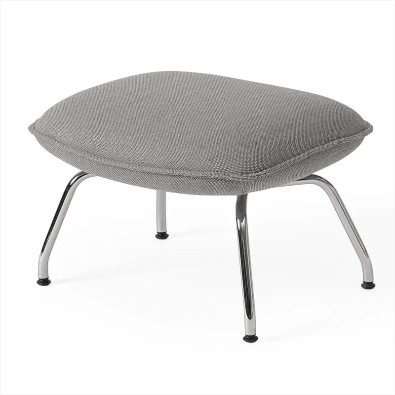 Muuto, Doze Ottoman Tube Base - Re-Wool 128 Chrome