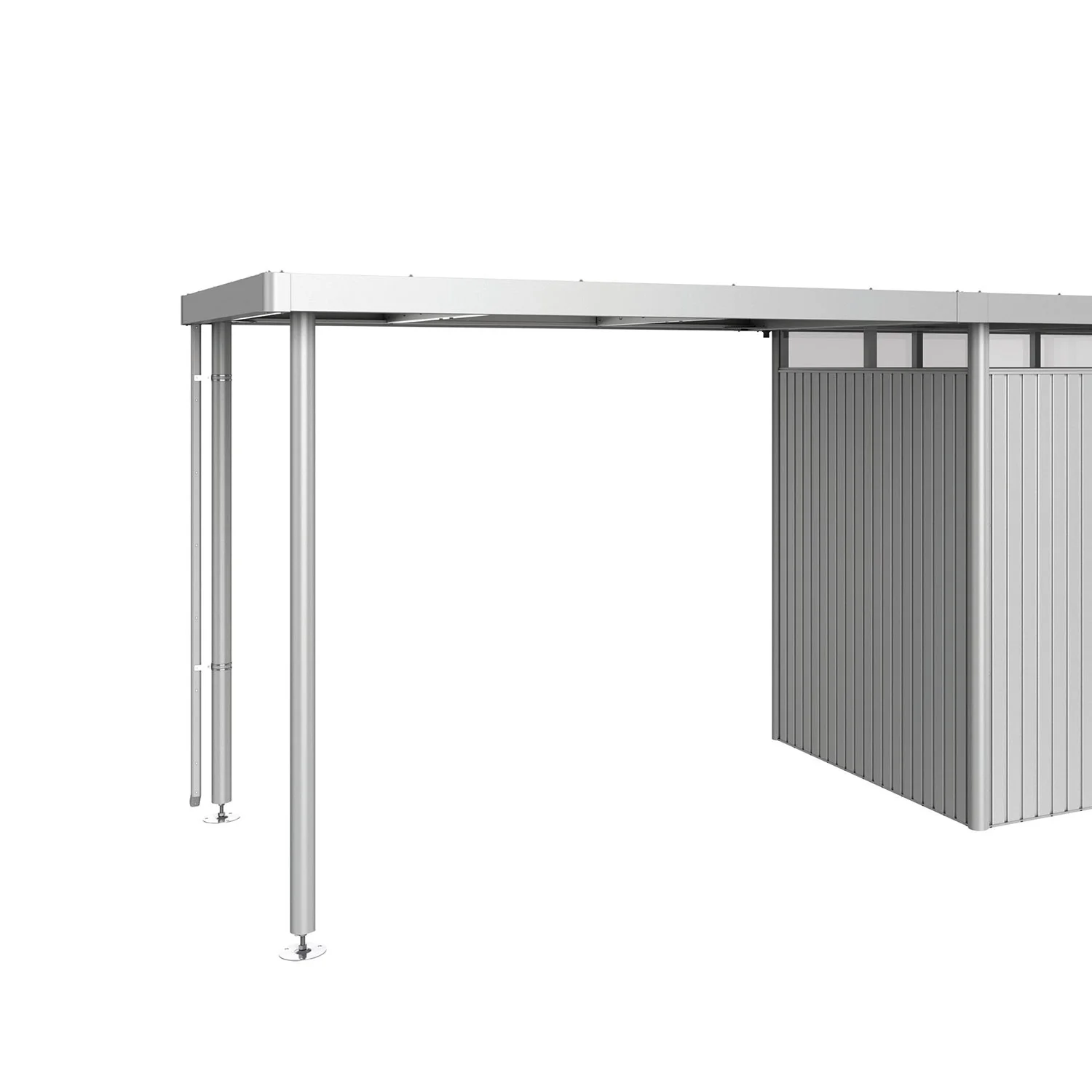 Biohort, Highline Seitendach Gerätehaus Größe h2 metallic silber Biohort