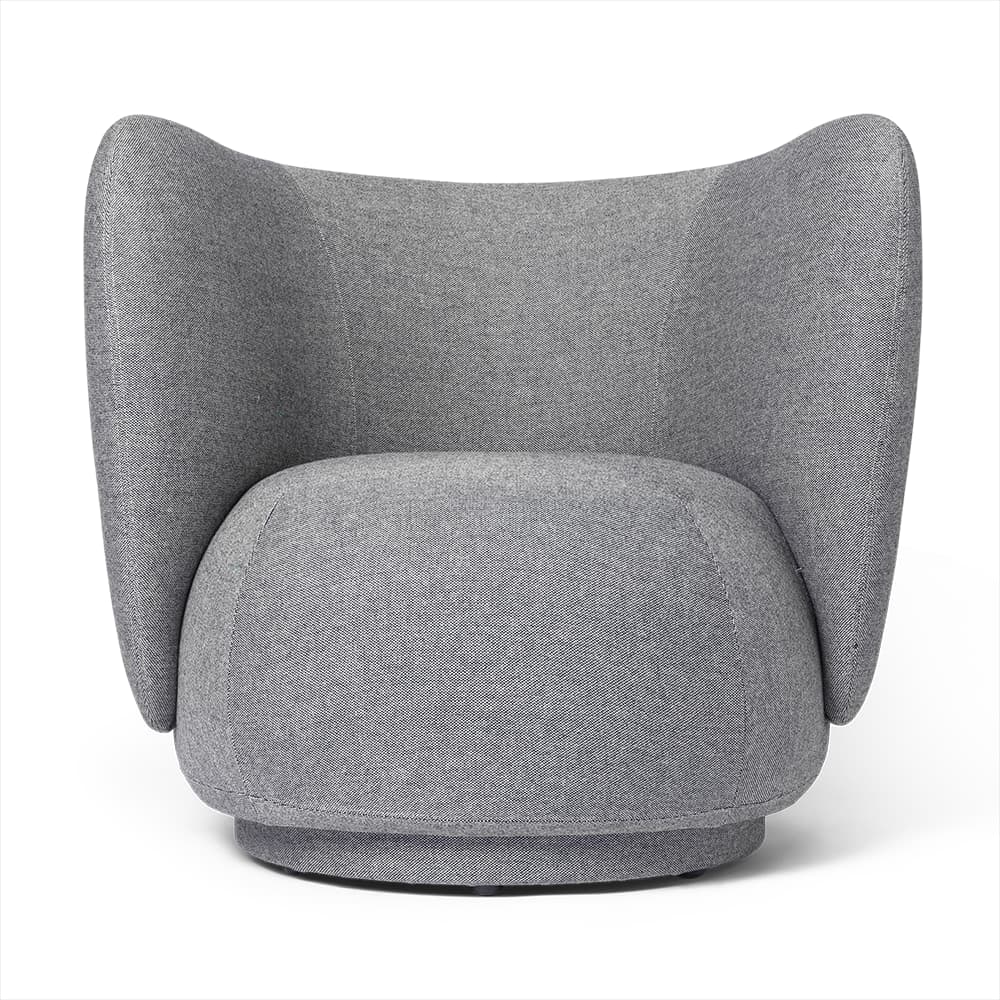 Ferm Living, Rico Lounge sessel Main Line Flax - Navy