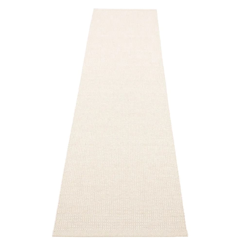 Pappelina, Emm teppich 70 x 300 cm Vanilla/White Metallic
