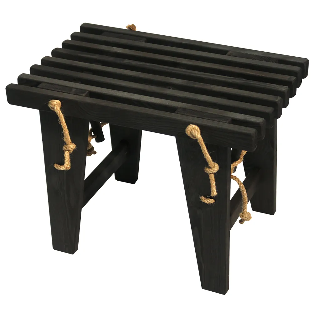 Hillerstorp, Ecobench 60 cm Kiefer schwarz geölt