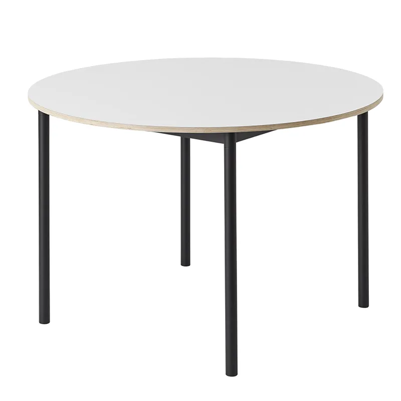 Muuto, Base esstisch 110 cm - White Laminate Plywood Black