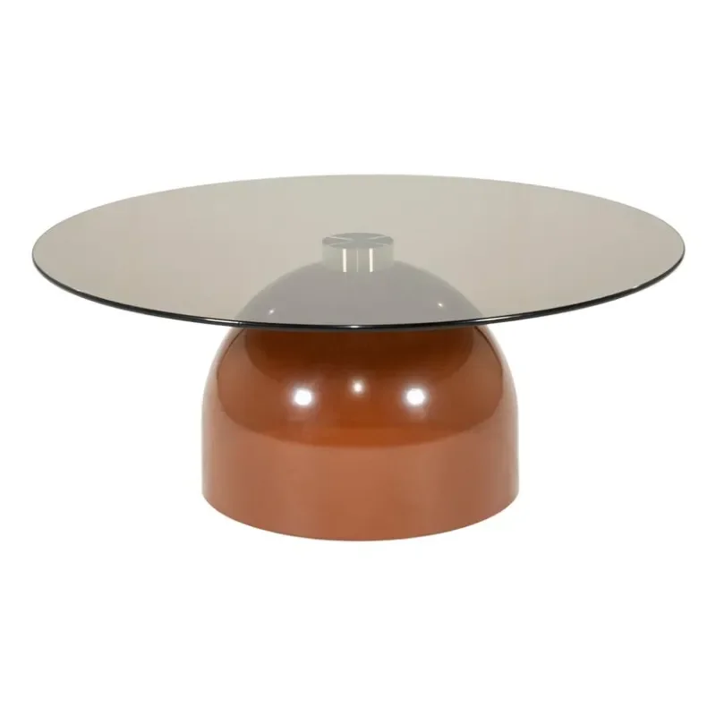By-Boo, Irona large Couchtisch 80x80x33 cm Glas braun