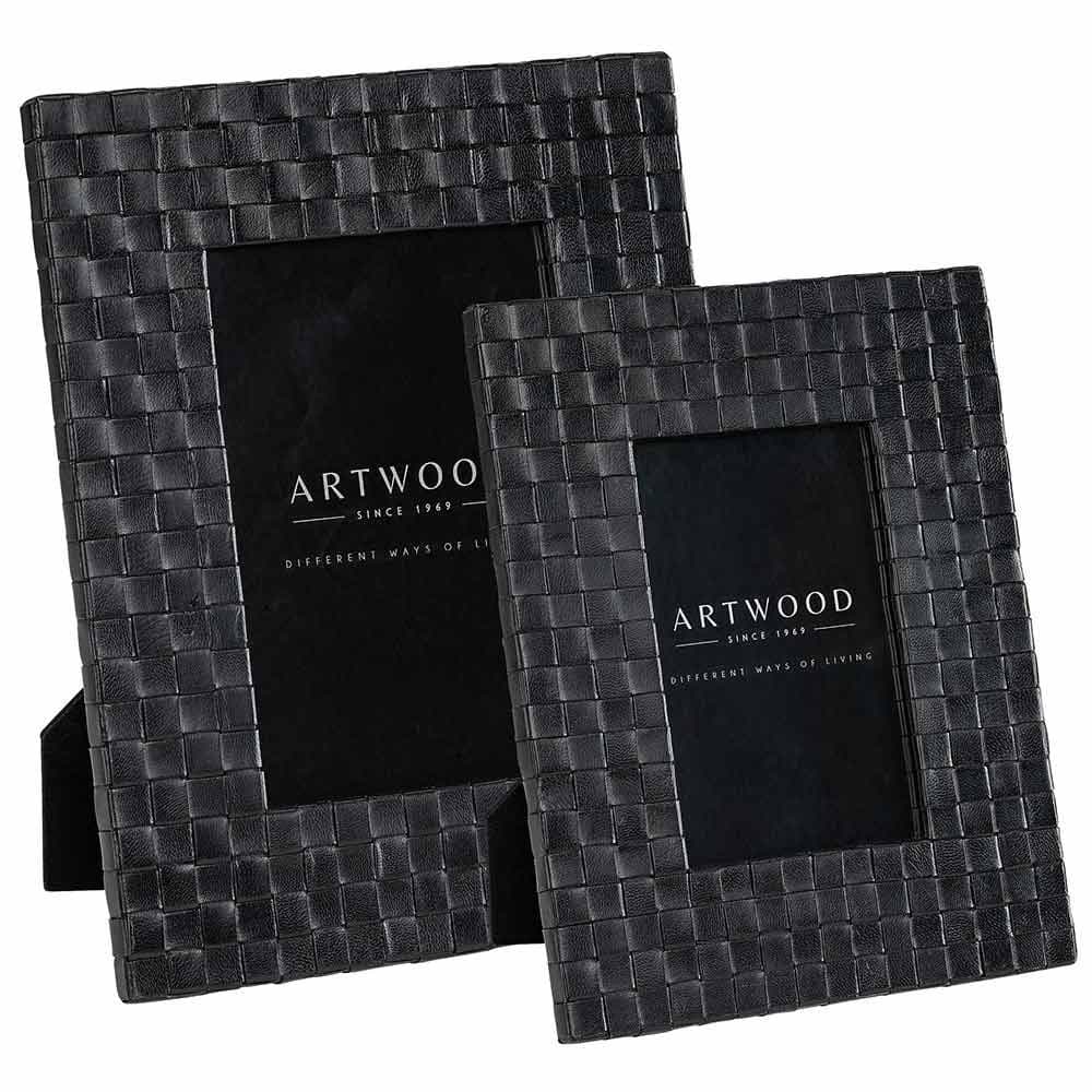 Artwood, Fotorahmen Fuego Schwarzes Leder