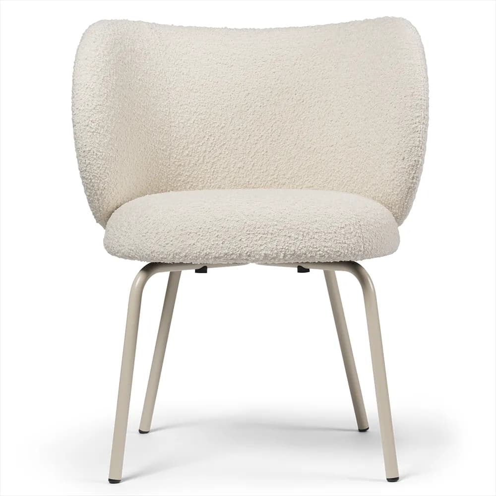 Ferm Living, Rico Esszimmerstuhl Cashmere Nordic Bouclé - Off-white