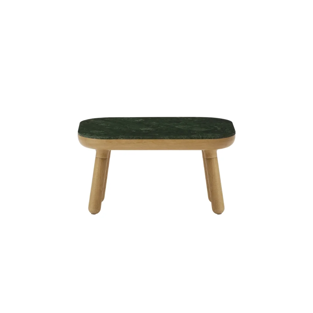 Umage, Paff Beistelltisch niedrig Eiche/Green Marble