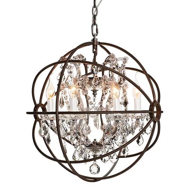 Artwood, Kristall-Kronleuchter Rom Antique Rust 53 cm