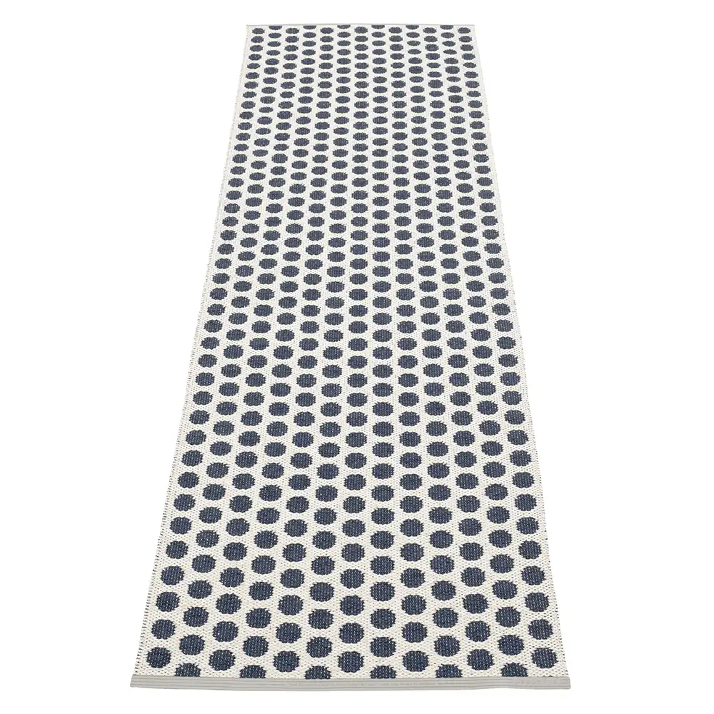 Pappelina, Noa Teppich 70x250 Dark Blue/Vanilla