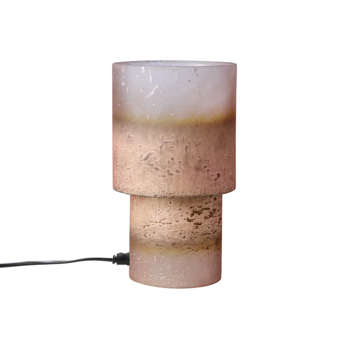 Affari of Sweden, Tischlampe aus Glas Eldor Rosa H35 cm