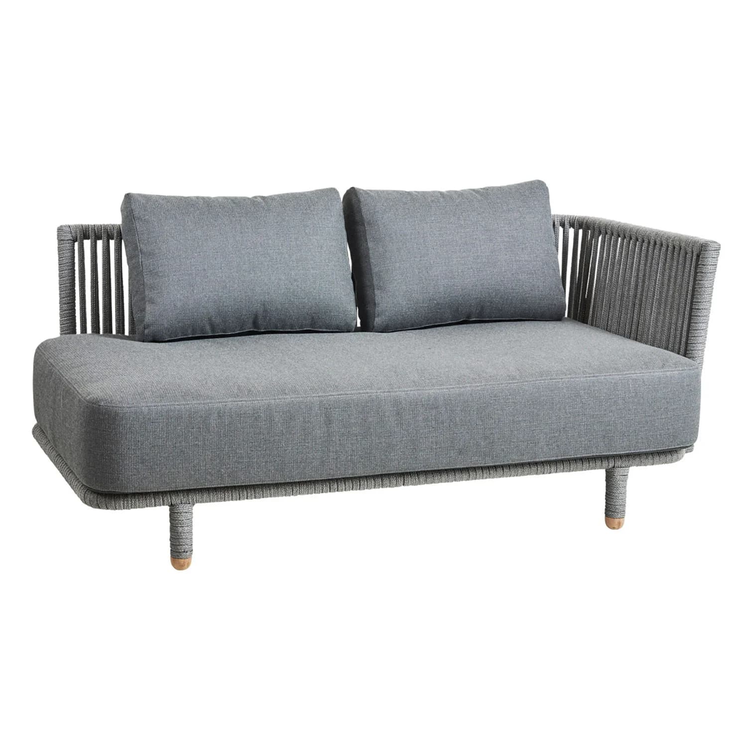 Cane-line, Moments 2 Pers. Sofa Linkes Modul Inkl. Grey Air