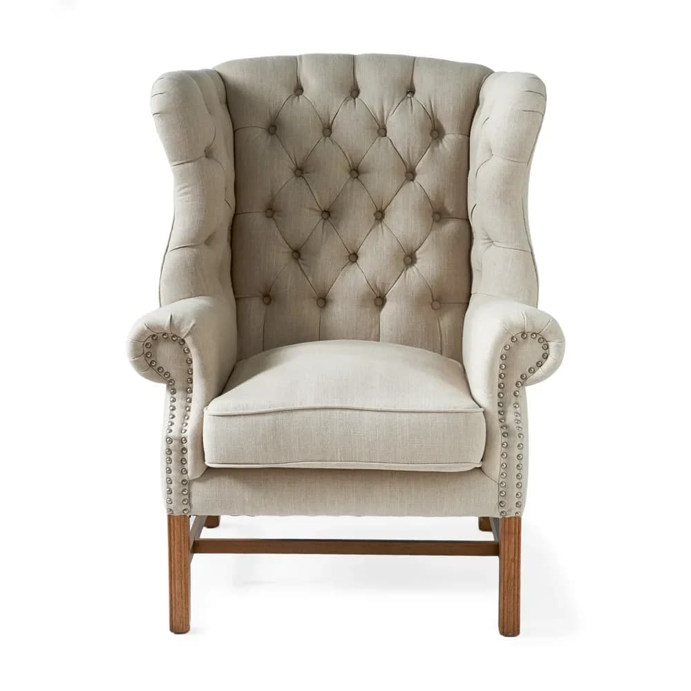 Riviera Maison, Franklin Park Ohrensessel linen flax