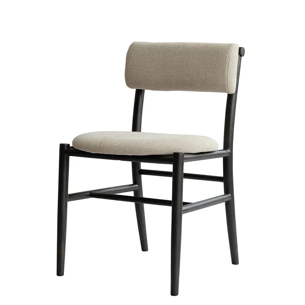 101 Copenhagen, Nama Esszimmerstuhl – Kaffeebraun Schwarz, Leinen