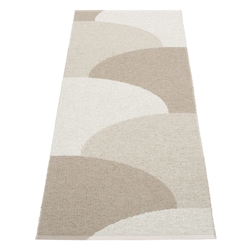 Pappelina, Hill teppich Dark Linen/Linen/Fossil Grey 70 x 180cm