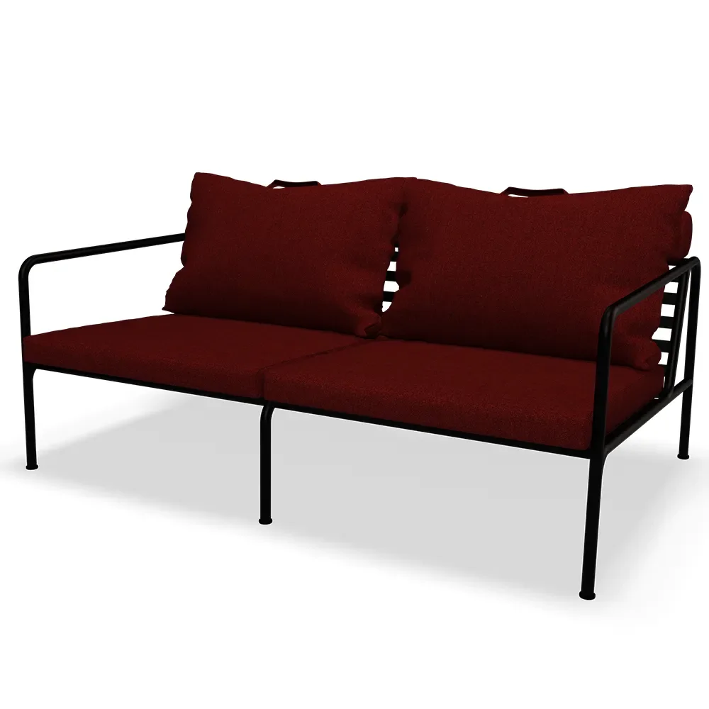 Houe, Avon 2 Sitzer Sofa Scharlach/Schwarz