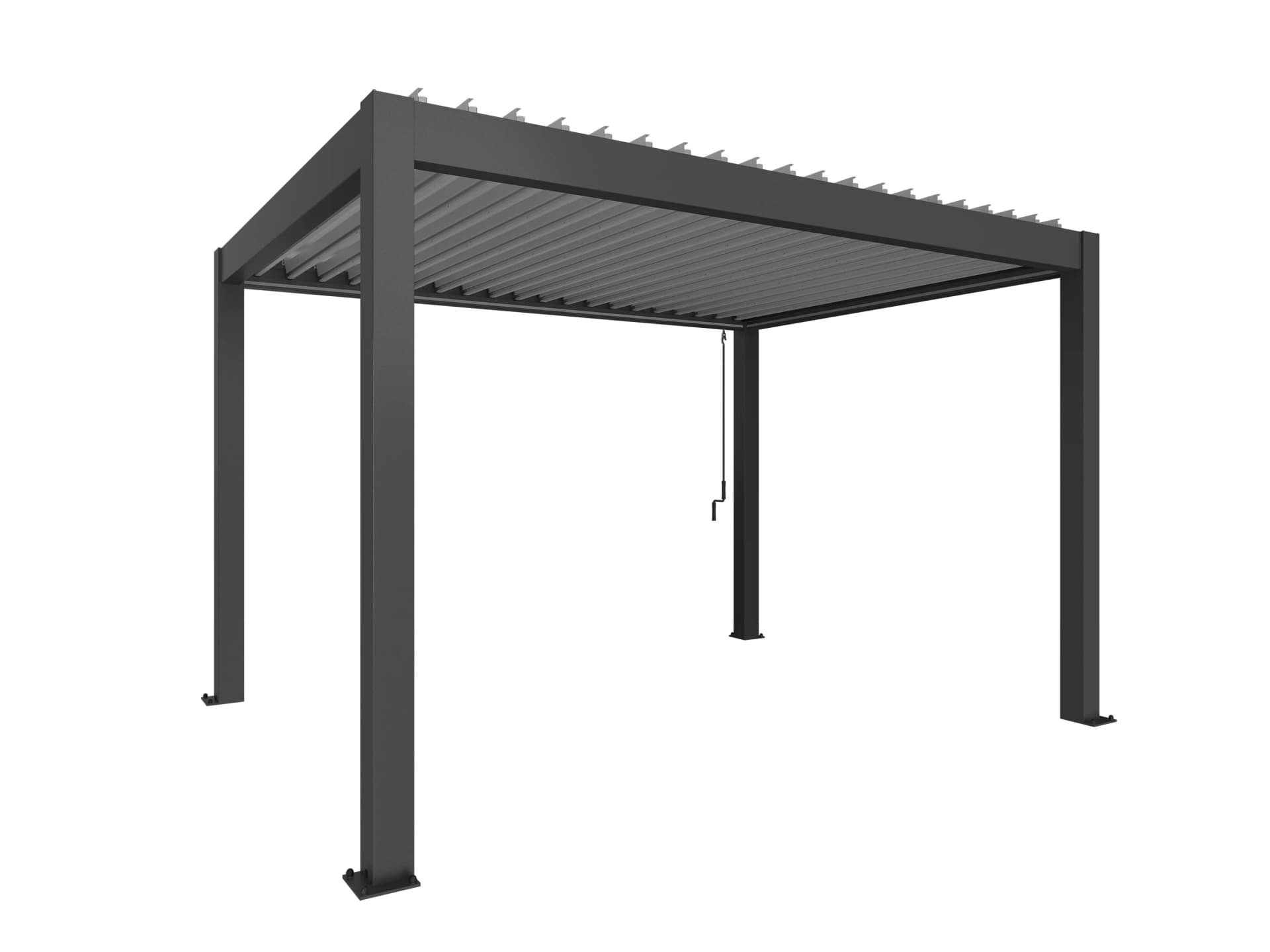 Biohort, Pergola, Größe 4 x 3, Metallic-Dunkelgrau/Silber