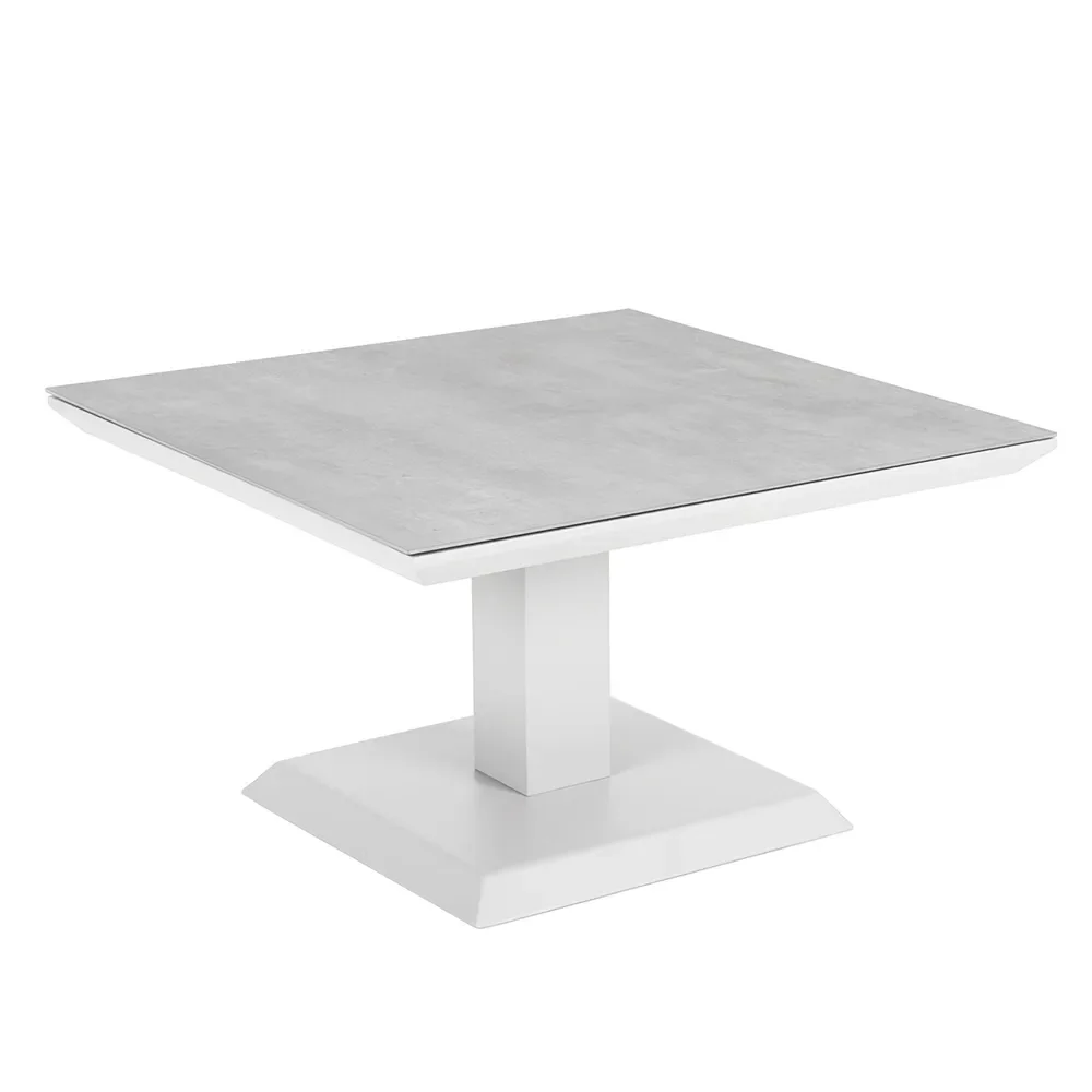 Brafab, Heis Höhenverstellbarer Couchtisch 79x79 cm weiß