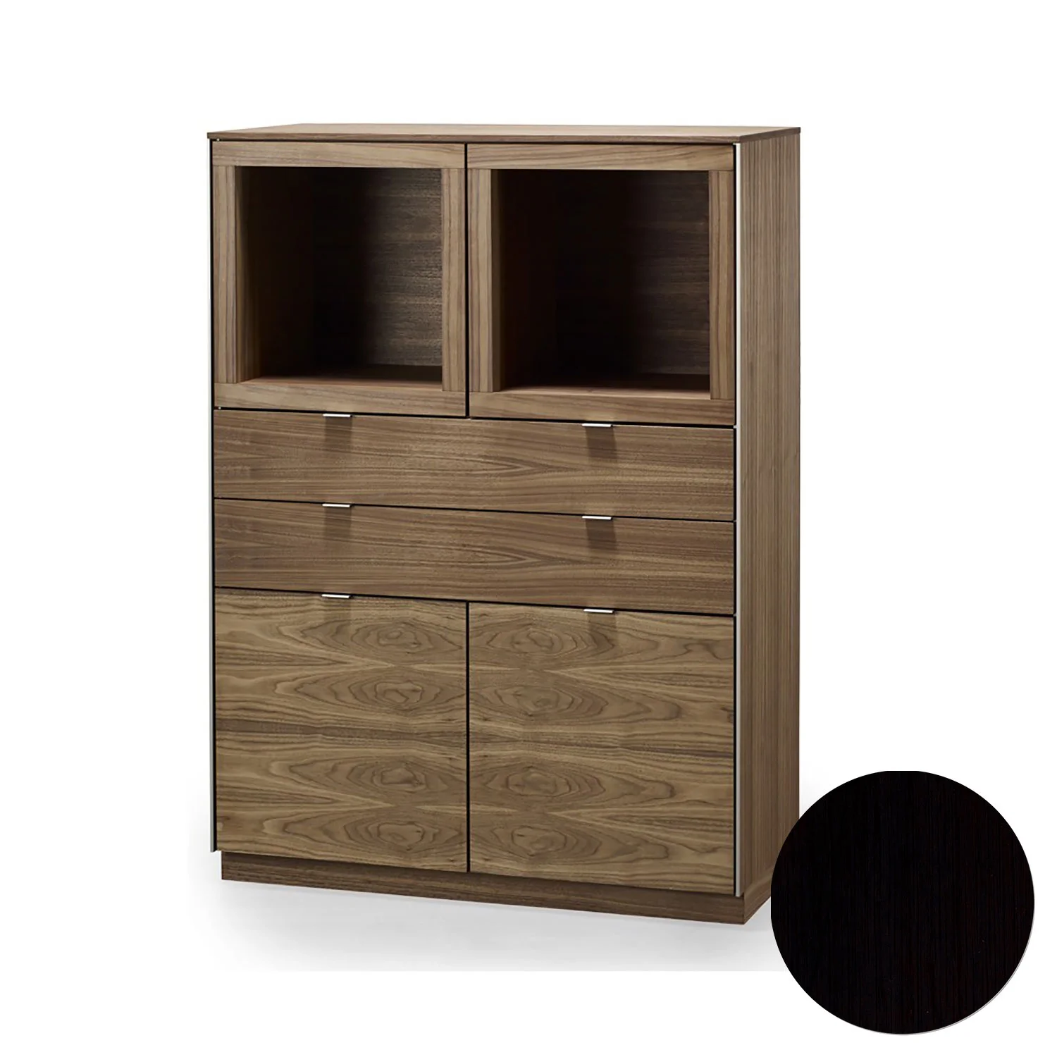Skovby, Sm923 Vitrinenschrank Eiche Schwarz Lack 98X44X136Cm