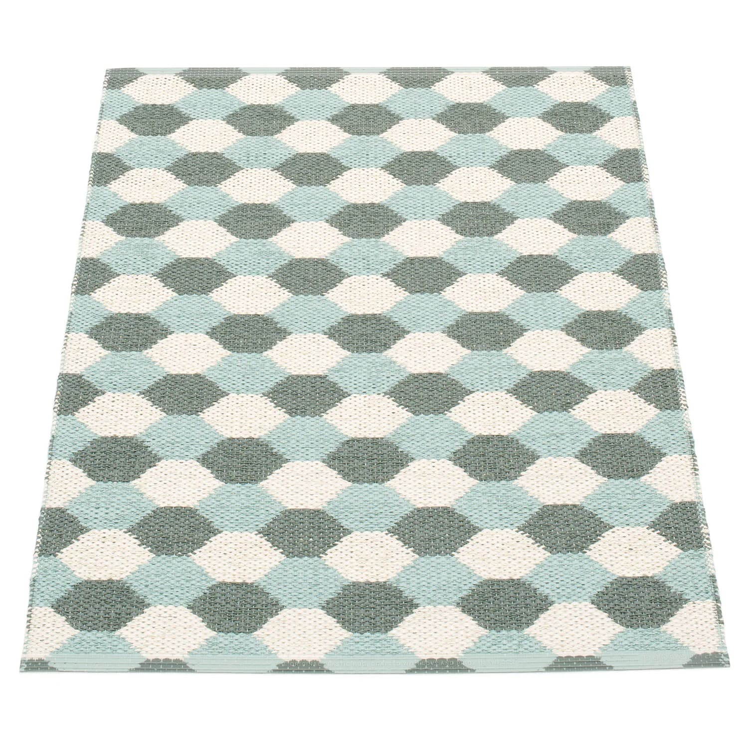 Pappelina, Dana Teppich 70x100 cm army / pale turquoise / vanilla