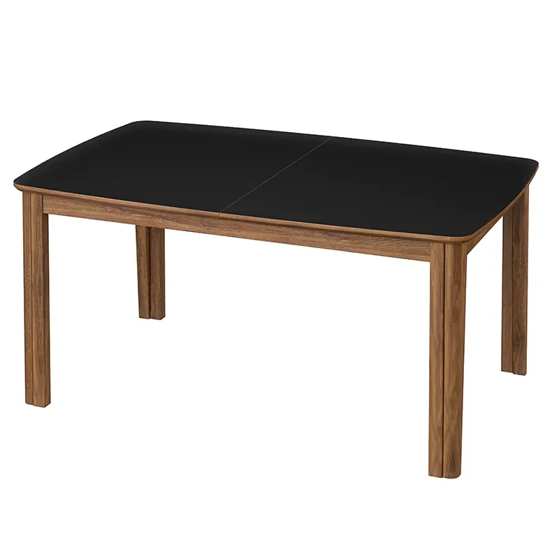 Skovby, SM107 Esstisch 101x160-316-368 cm Geolte Walnuss - Schwarzes Nanolaminat.
