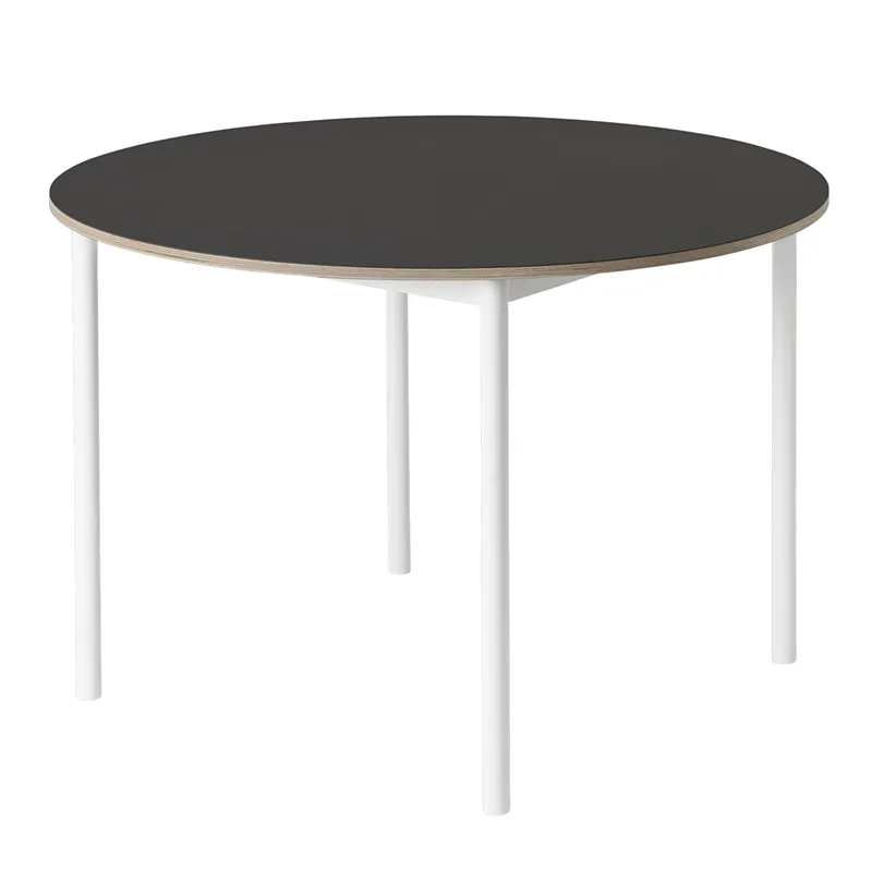 Muuto, Base esstisch 110 cm - Black Nanolaminate Plywood White