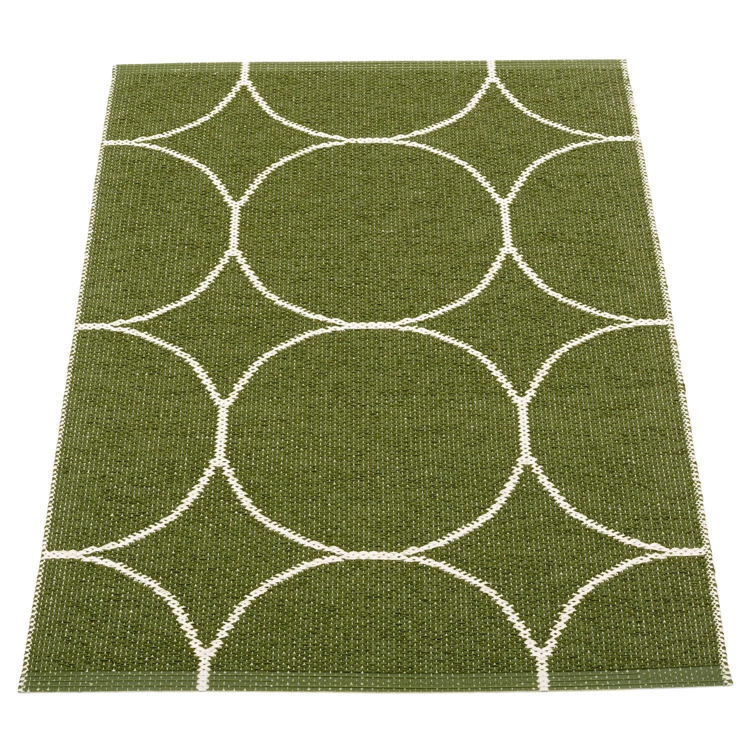 Pappelina, Boo Teppich 70x100 cm dark olive / vanilla