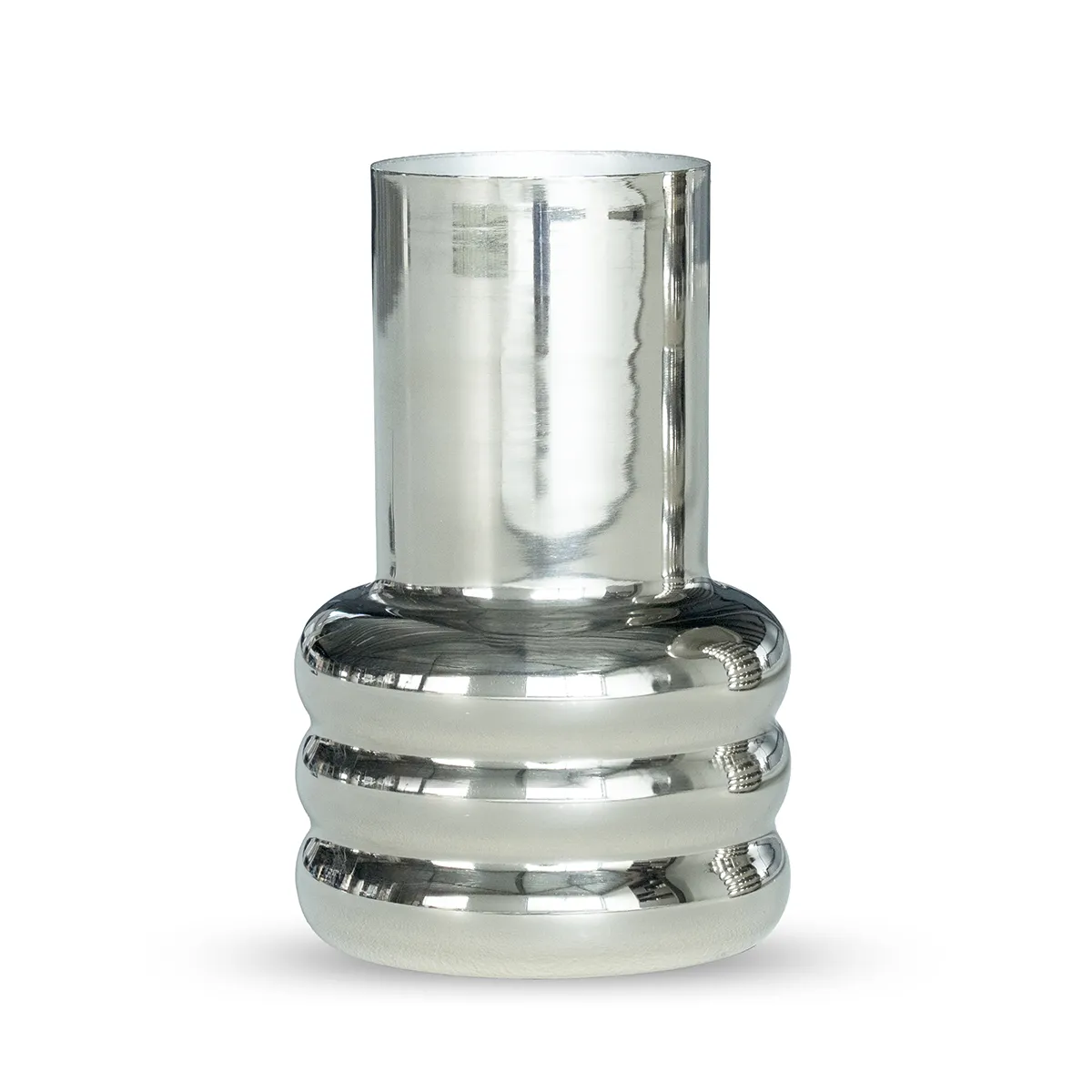 By-Boo, Handgefertigte Vase Chromeo Large Chrome H31 cm