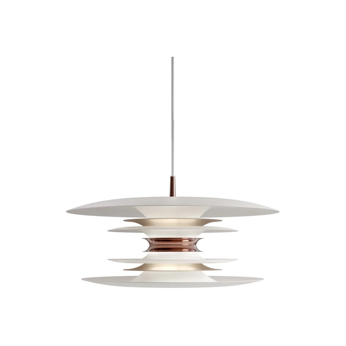 Belid - Diablo Pendelleuchte Ø50 Matt White/Rosé Silver
