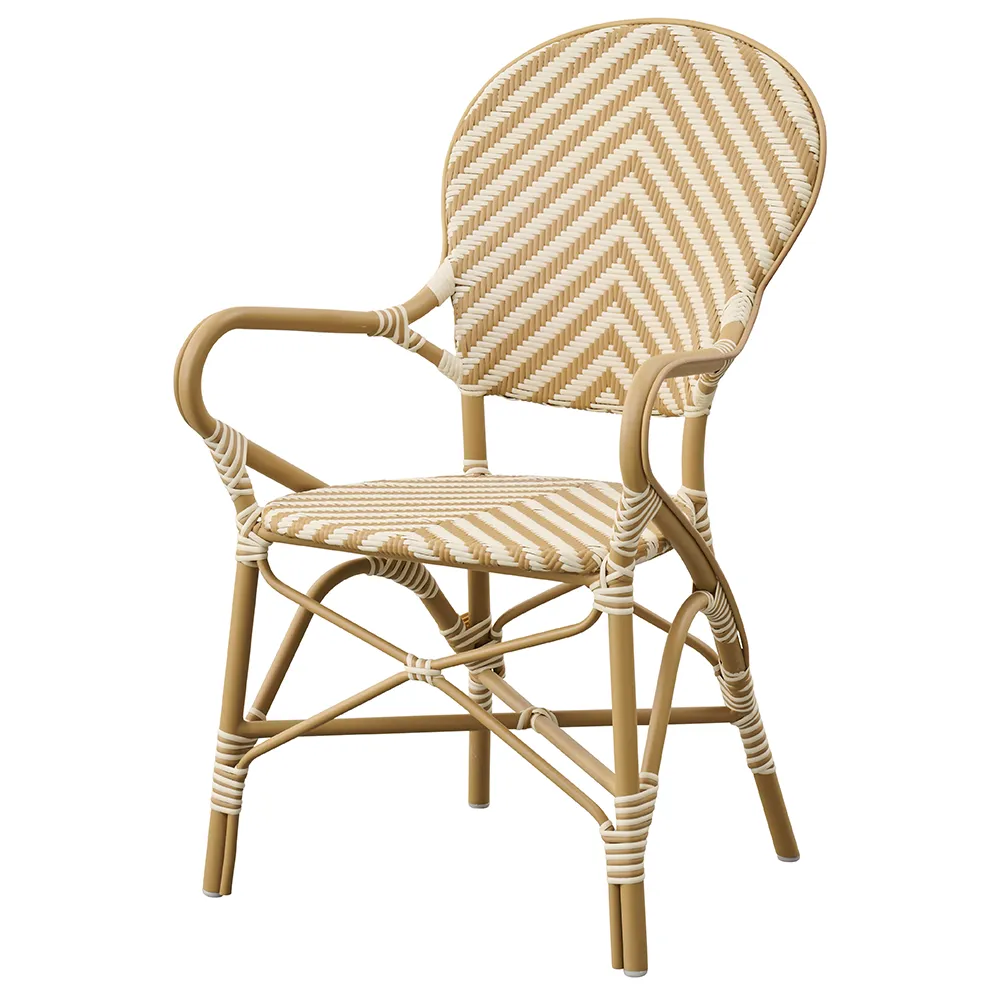 Sika Design, Isabell outdoor Stuhl mit Armlehne ivory/honey