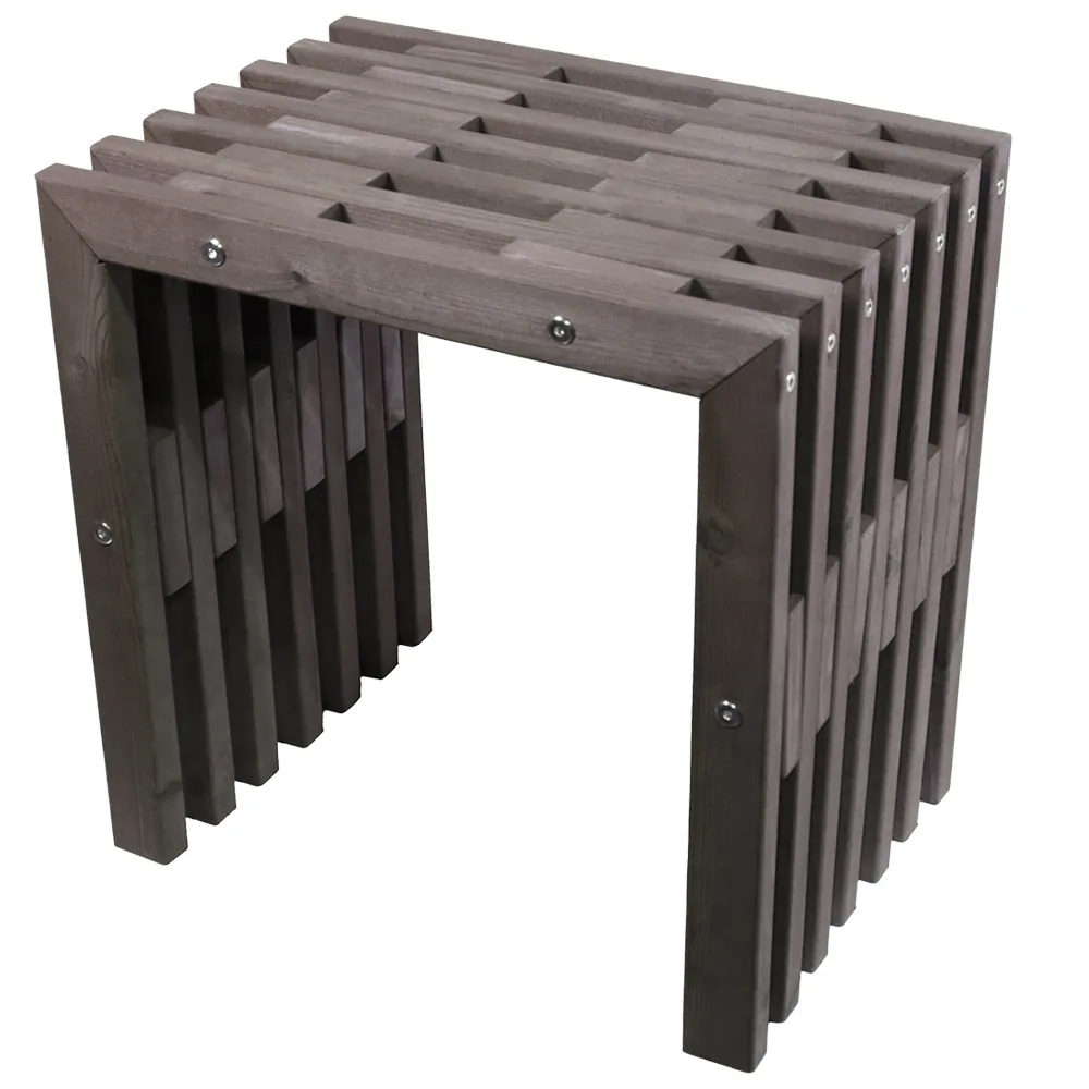 Hillerstorp, D-bench 45 cm Kiefer grau geölt