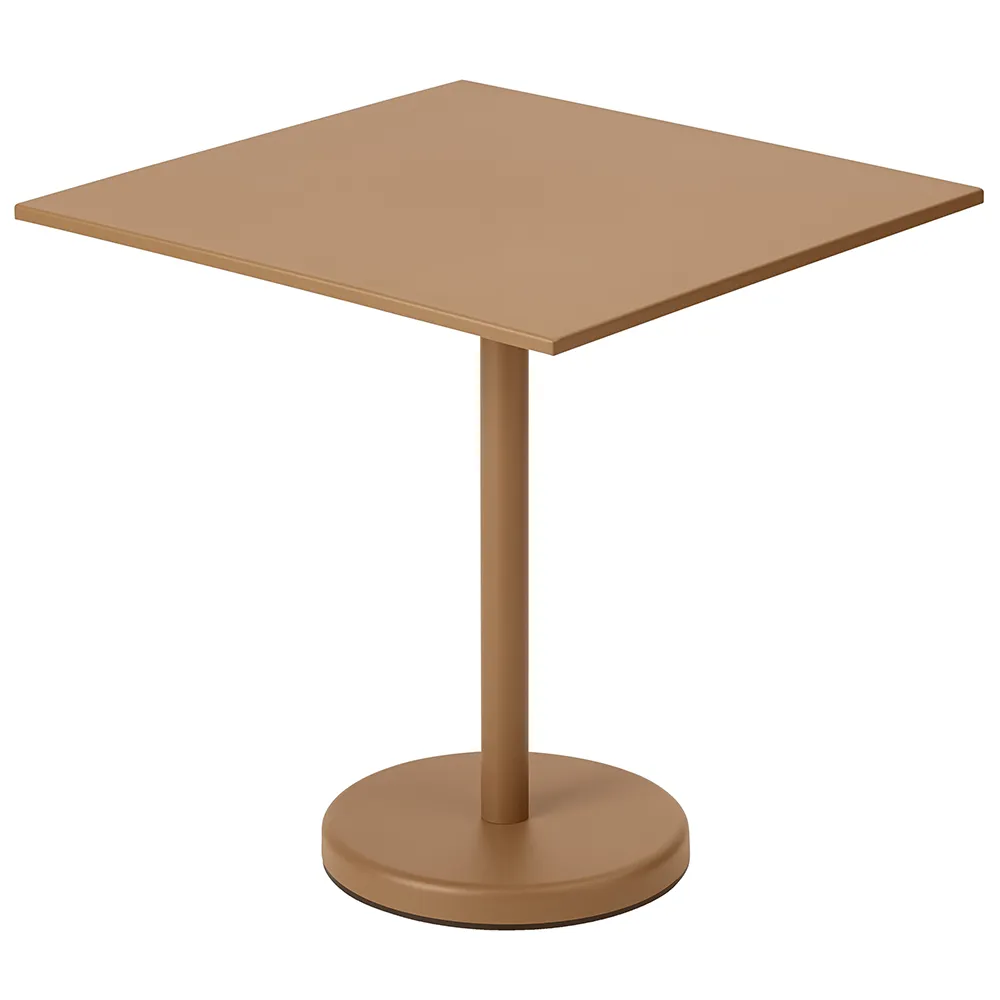 Muuto, Linear Steel Bistrotisch 70x70 cm Burnt Orange
