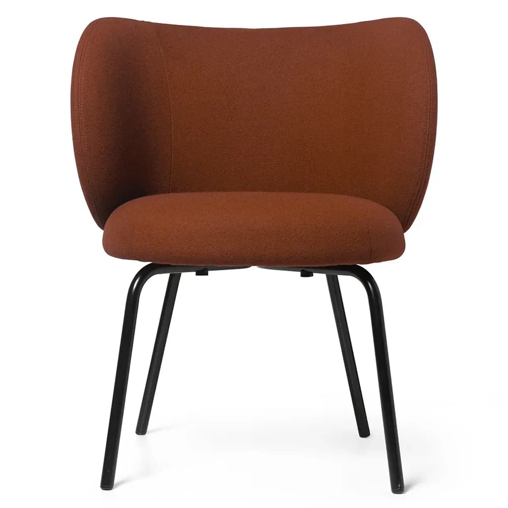 Ferm Living, Rico Esszimmerstuhl Black Tonus - Red Brown