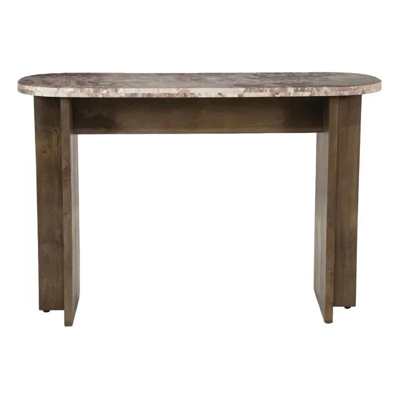 By-Boo, Console table Haussmann 120x45x80 cm Mangoholz & Marmor Rosa