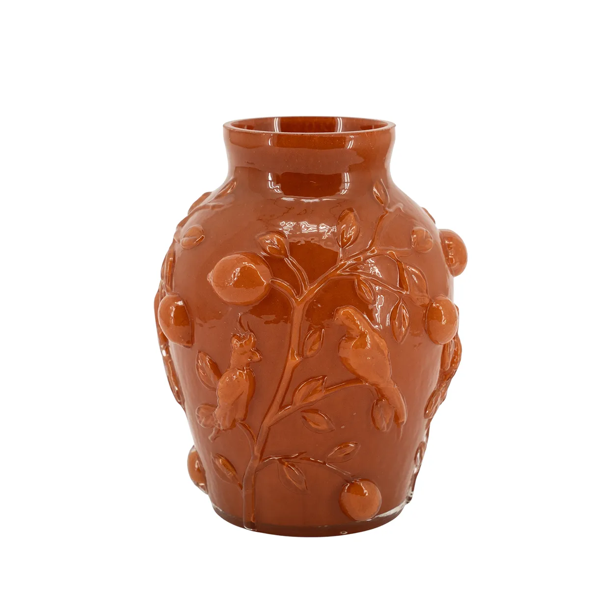 By-Boo, Mundgeblasene Vase Aru H22 cm Caramel