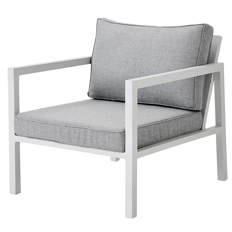 Brafab, Belfort sessel inklusive Kissen weiß / Peral Grey