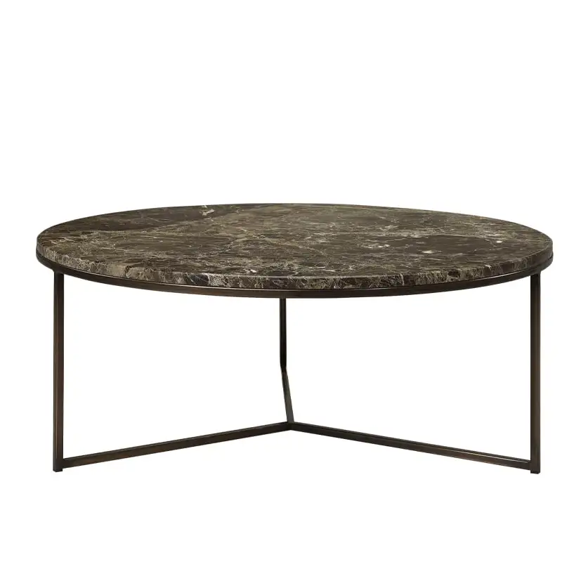 Artwood, Cedes Couchtisch Braun Marmor Ø100 cm
