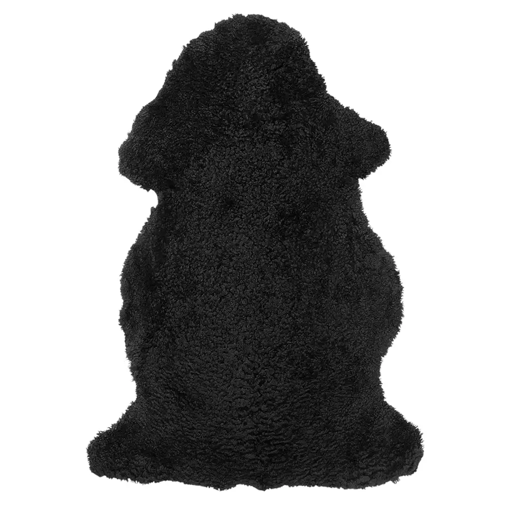 Skinnwille, Curly Schafsfell 60x95 cm Schwarz