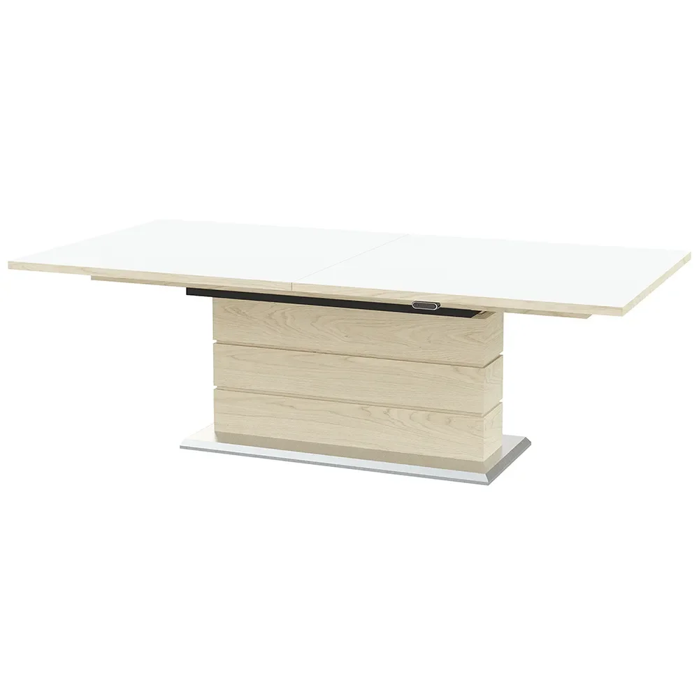 Skovby, Sm30 Esstisch 100X200-280 Cm Eiche weiß geölt / Laminat weiß
