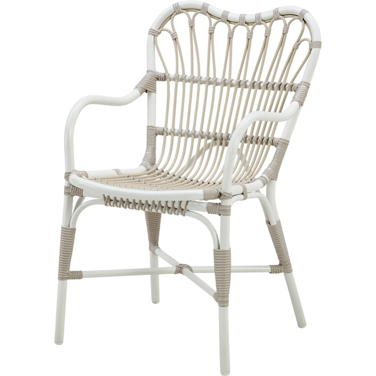 Sika Design, Margret Sessel Rattan weiß / beige