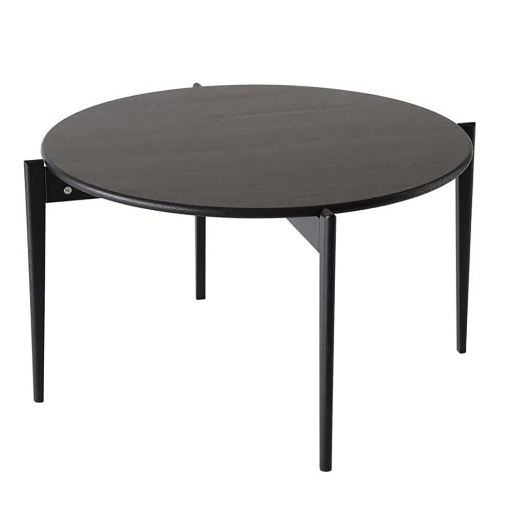 Oscarssons Möbel, Tilia Couchtisch Ø88 cm Eiche schwarz gebeizt