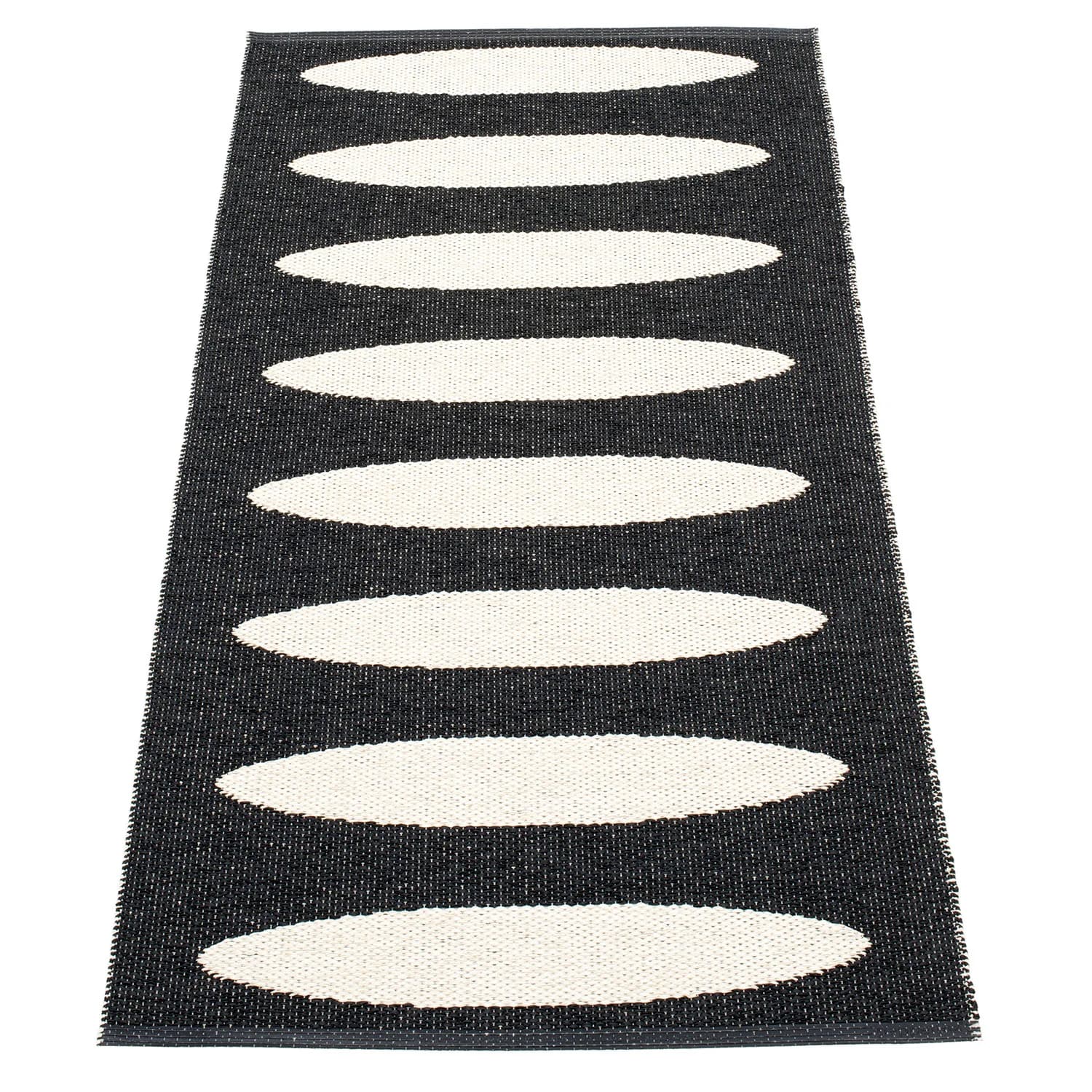 Pappelina, Ella Teppich 70x150 cm black / vanilla