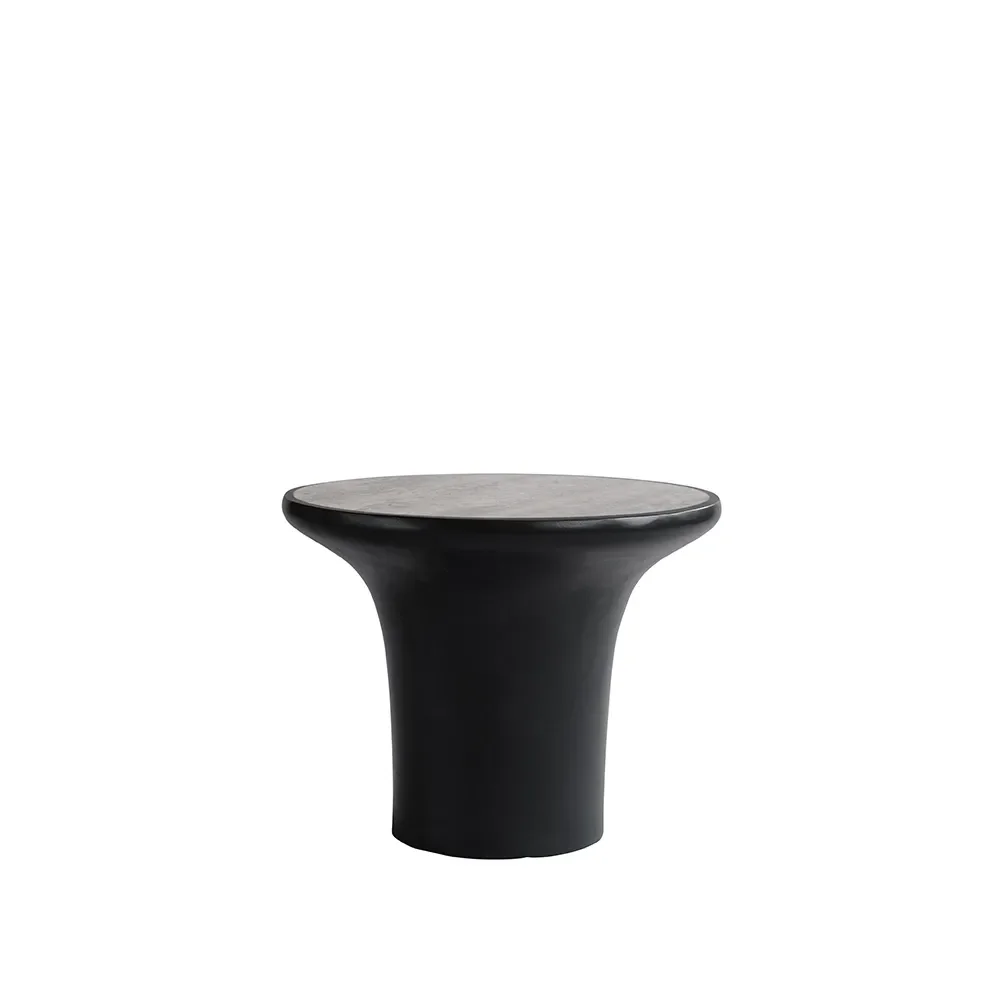 101 Copenhagen, Trumpet Couchtisch, niedrig – Silber-Travertin