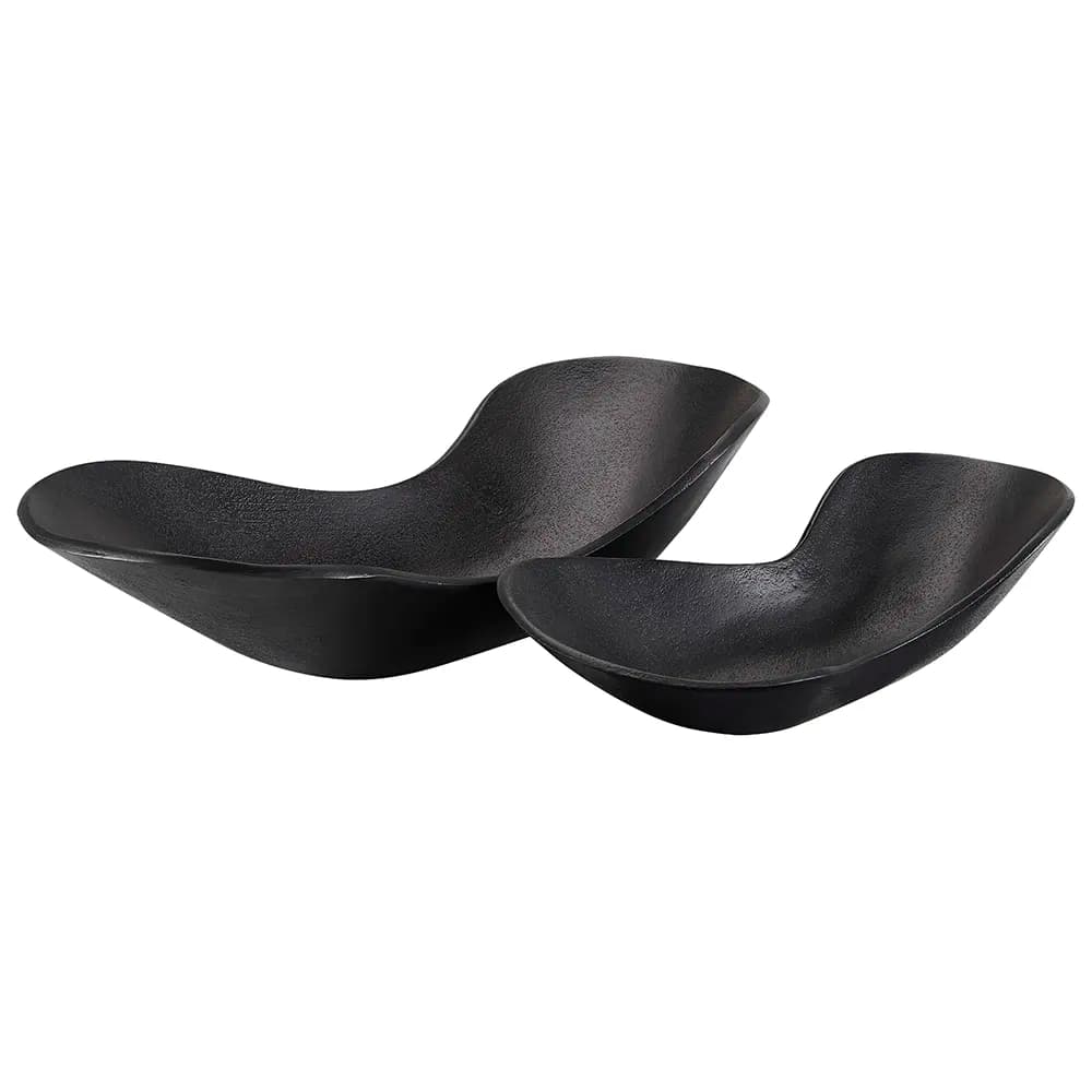 Fiora Tray Antique Black Set of 2