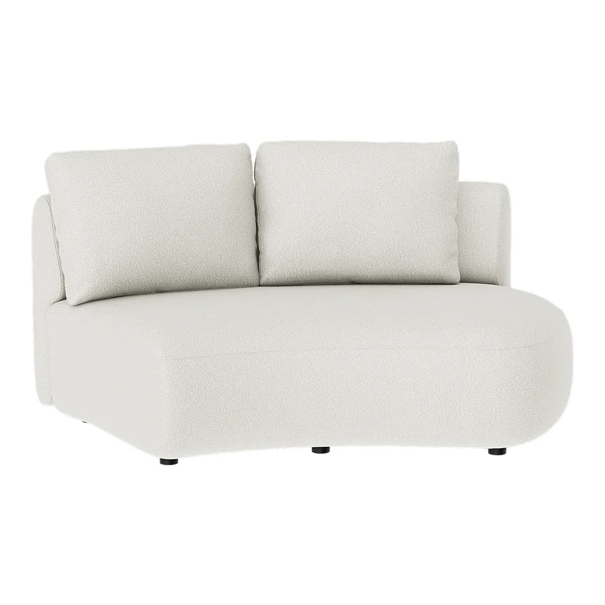 Dixon Module Right Bouclé Cream 2-seater