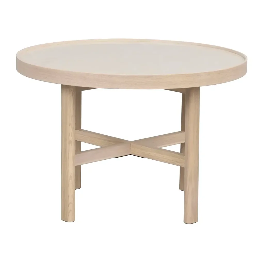 Rowico Home, Marsden Couchtisch Ø60 cm Keramik/weiß pigmentierte Eiche