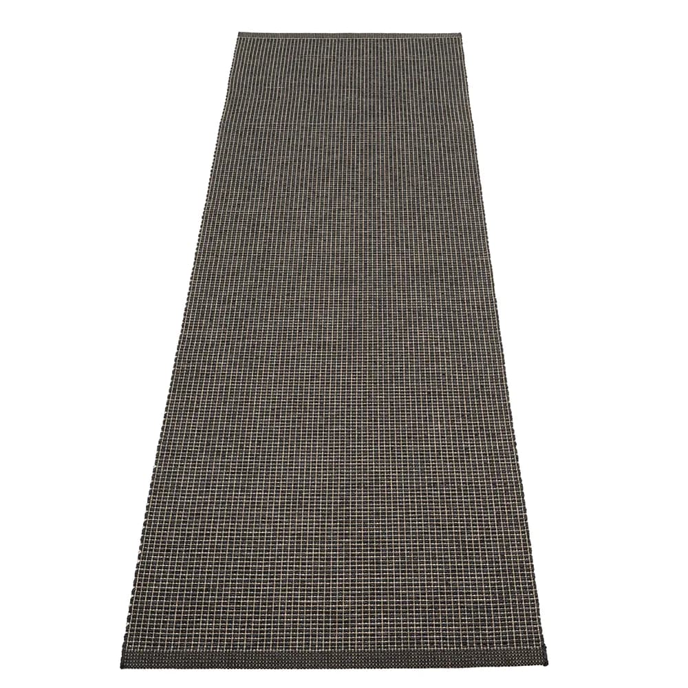 Pappelina, Emm teppich 70x240 cm Black/Linen Metallic