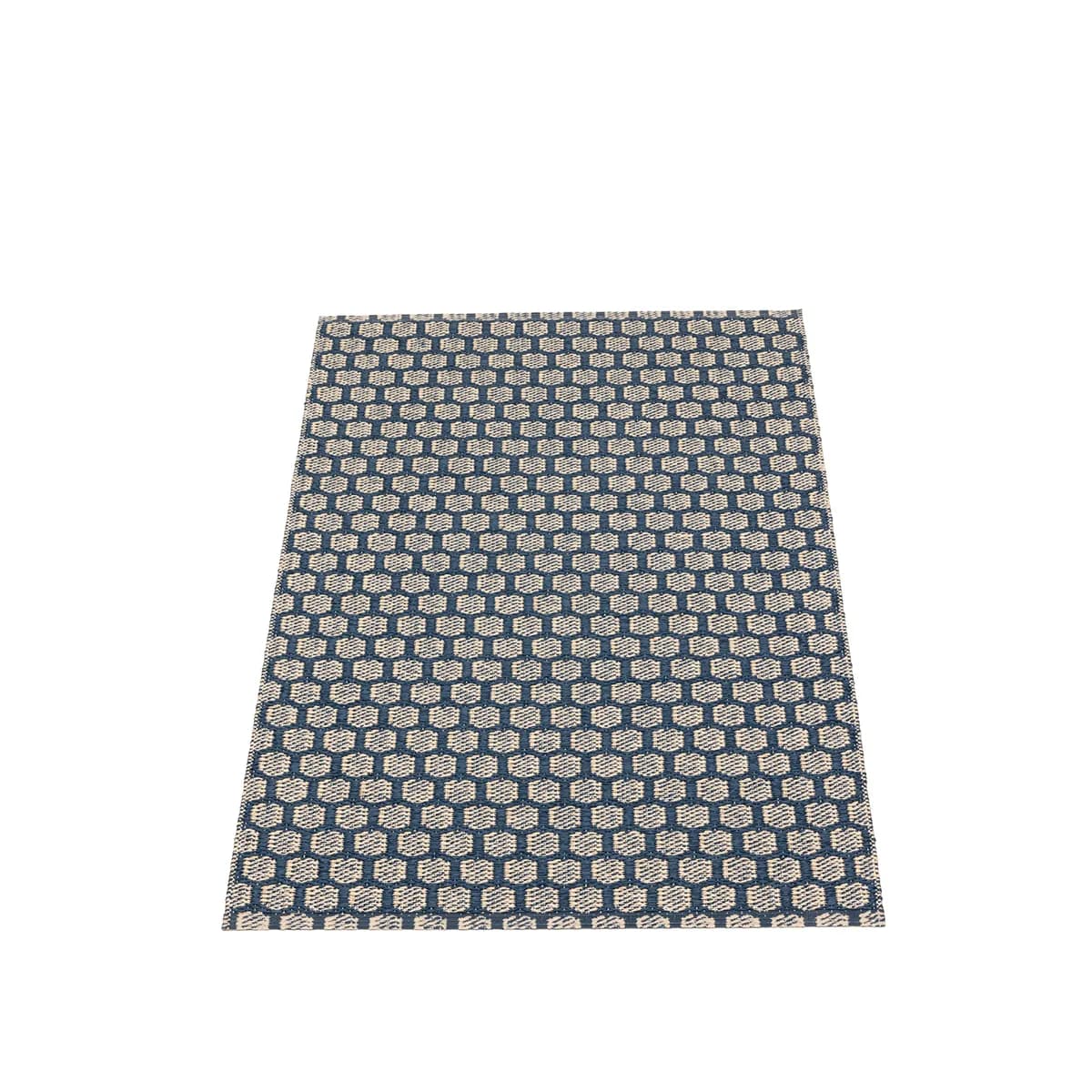 Pappelina, Wendbarer Kunststoffteppich MIMI Ocean Blue/Cream 70x180 cm