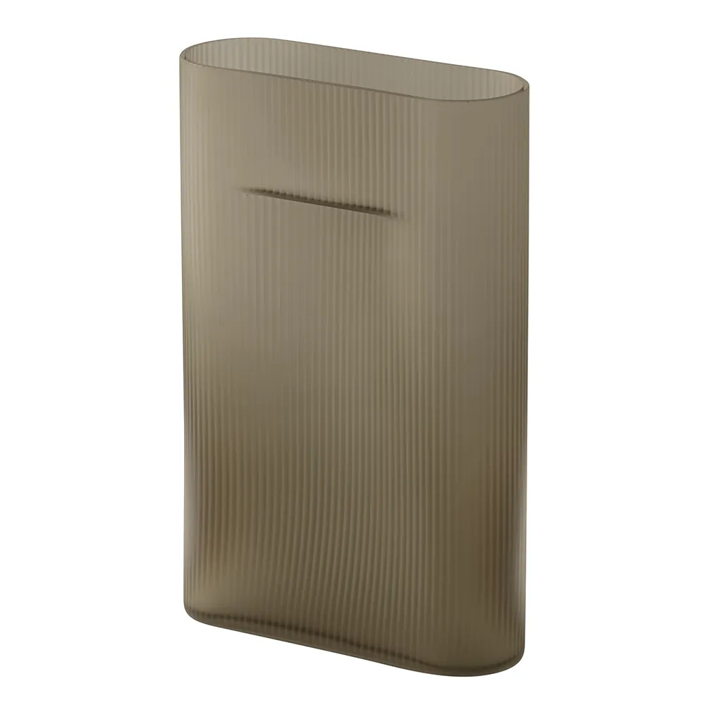 Muuto Ridge Vase Milchglas 35 cm Taupe