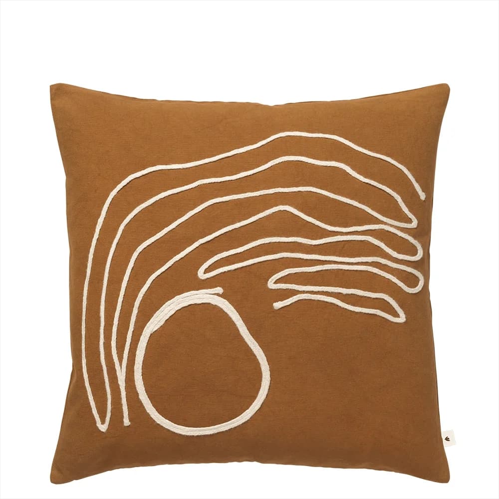 Ferm Living, Jot Kissenbezug 50x50 - Aged Gold